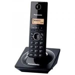 KX-TG1711 Black Digital cordless phone with Alarm, Caller ID, and 50 telephone directory
