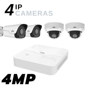 4 Ultra HD IP Camera Security System kit with POE NVR and 1TB Storage