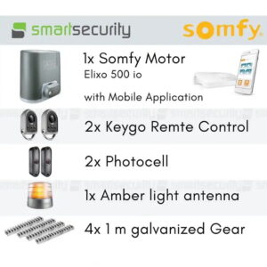 This is a picture of the Somfy 500KG Mobile Application Sliding Gate Kit Automatic Electric Door with Remote provided by Smart Security in Lebanon_1