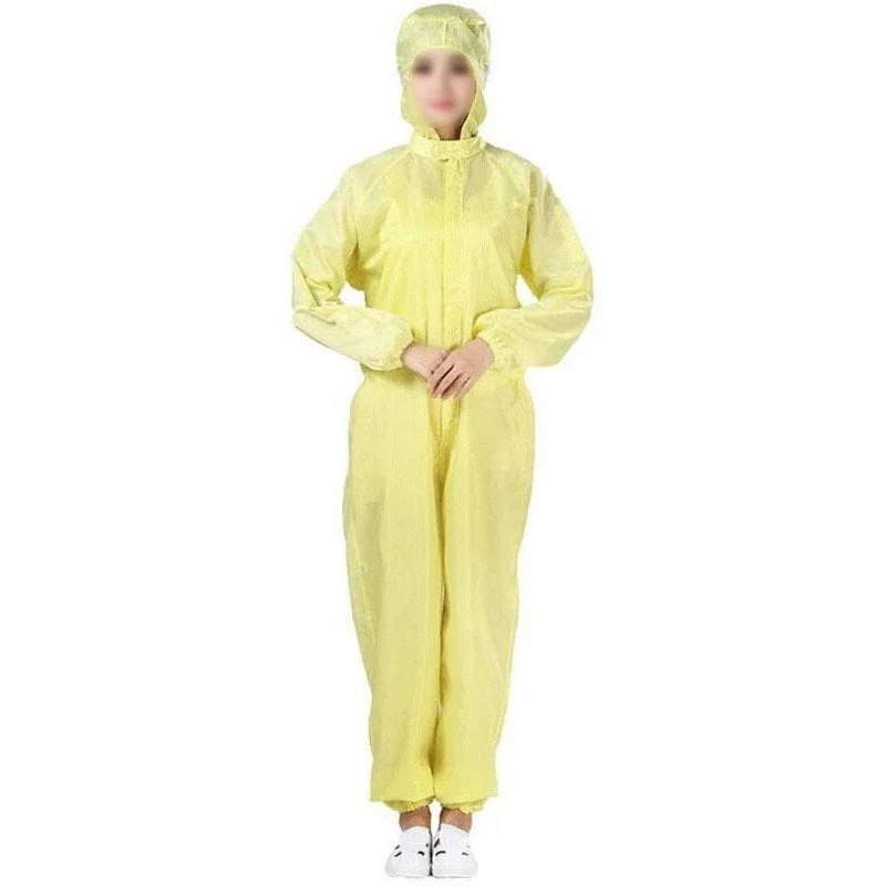 Washable Coverall Anti-Static with Hood-Yellow