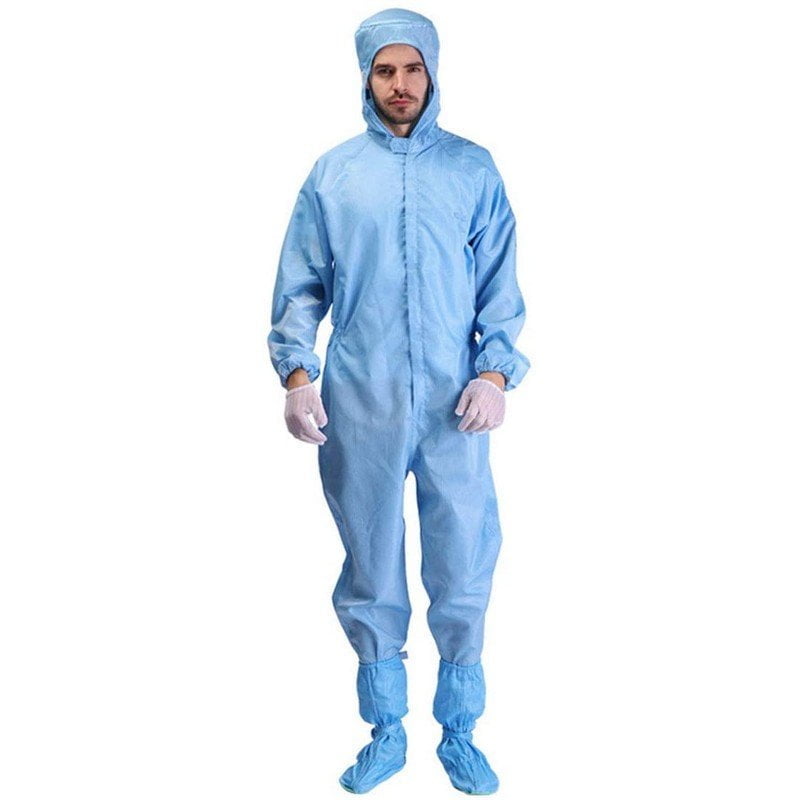 Washable Coverall Anti-Static with Hood-Blue