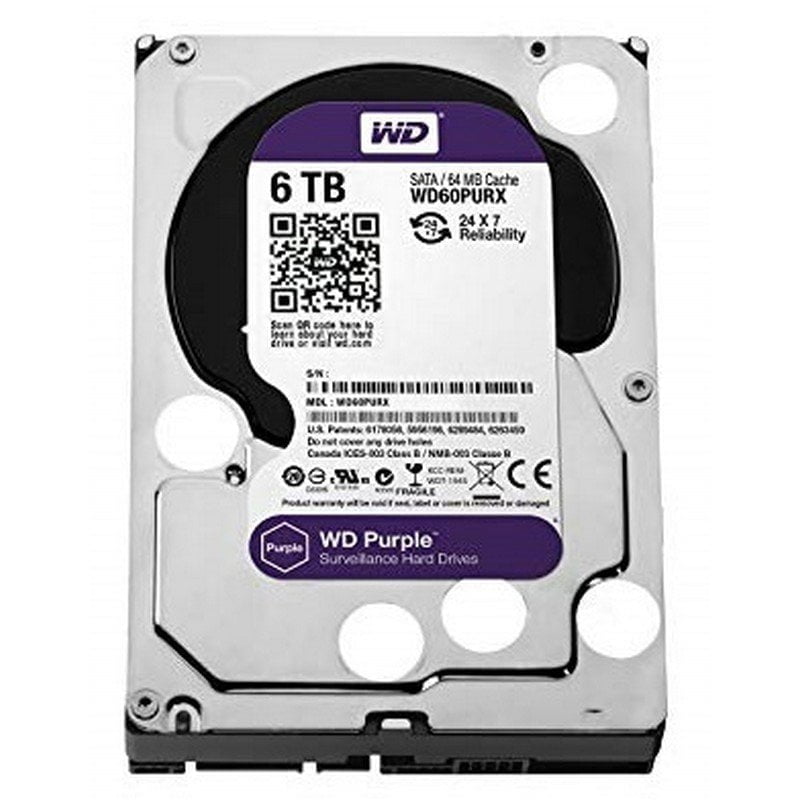 This is a picture of the HDD Hard drive WD purple 6TB provided by Smart Security in Lebanon