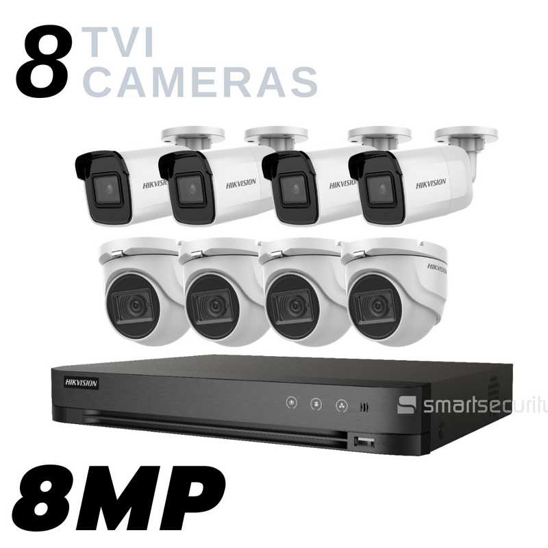 8 camera 4K 8MP Security System TVI