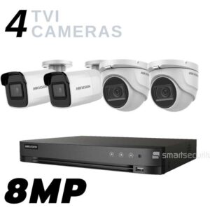 4 camera 4K 8MP Security System TVI options