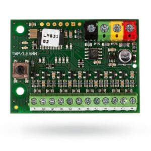 Technical specifications Power from the control panel digital BUS 12 V (9 … 15 V) Current consumption in standby mode 5 mA Current consumptionfor cable choice 15 mA Dimensions 50 x 38 x 14 mm Classification Grade 2 according to EN 50131-1, EN 50131-3 Operational environment according to EN 50131-1 II. Indoor general Operating temperature range -10 to +40 °C Also complies with EN 50130-4, EN 55022