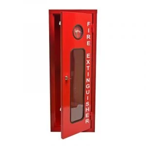 This is a picture of the Fire Extinguisher Cabinet 12 KG Metal Break Glass provided by Smart Security in Lebanon_3